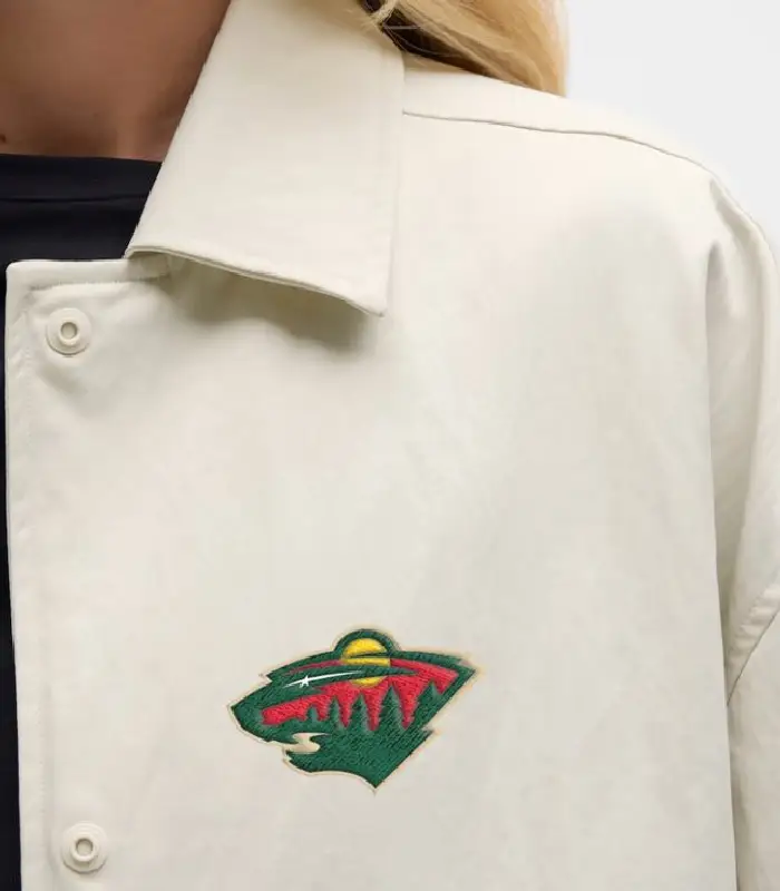 Minnesota Wild Heathered Bone Coachs Jackt