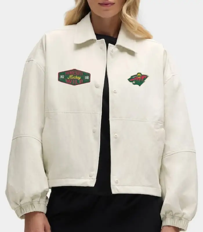 Minnesota Wild Heathered Bone Coachs Jcket