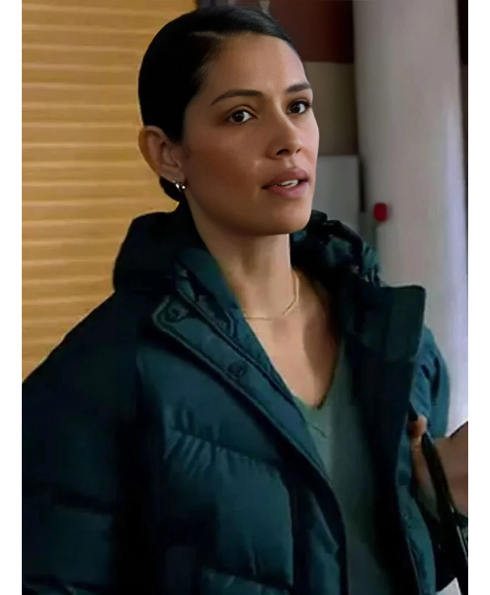 Miranda Rae Mayo Chicago Fire Green Puffer Jacket