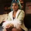 Miss Wednesday TV Series One Piece S02 Charithra Chandran Green Shearling Coat
