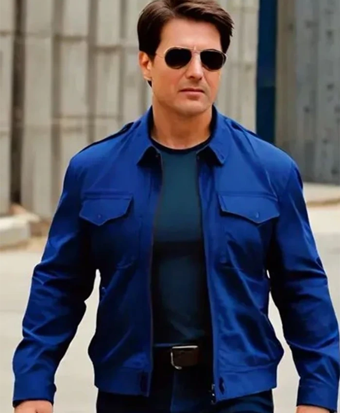 Mission Impossible The Final Reckoning Tom Cruise Blue Jacket
