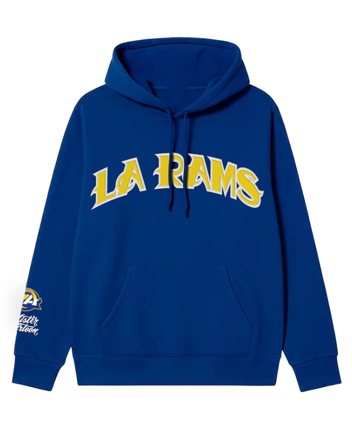 Mister Cartoon X Los Angeles Rams Royal Graphic Hoodie