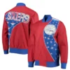 Mitchell And Ness Philadelphia 76ers Warm Up Varsity Jacket