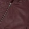 Moda Maroon Leather Bomber Jacket for mens