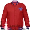 Montreal Canadiens 80s Red Letterman Varsity Jacket