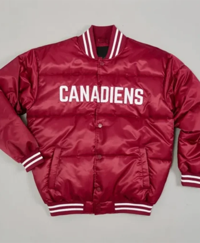 Montreal Canadiens Bubble Burgundy Varsity Jacket