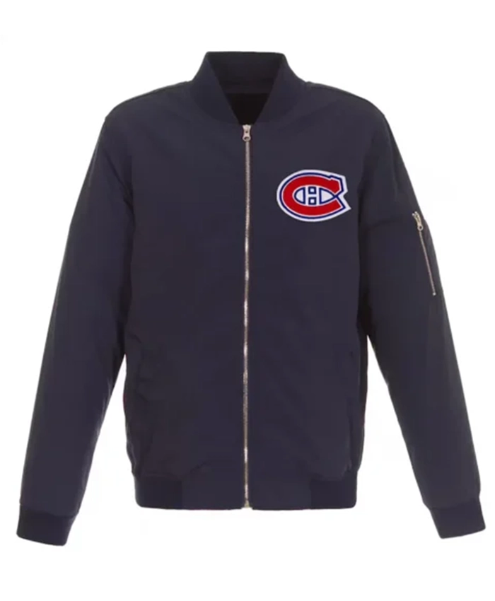 Montreal Canadiens Lightweight Navy Blue Bomber Jacket