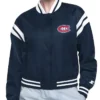 Montreal Canadiens Printed Logo Navy Blue Varsity Jacket