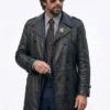 Motor City Pablo Schreiber Black Leather Coat