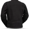 Motorcycle Qualifier Canvas Leather Black Jacket