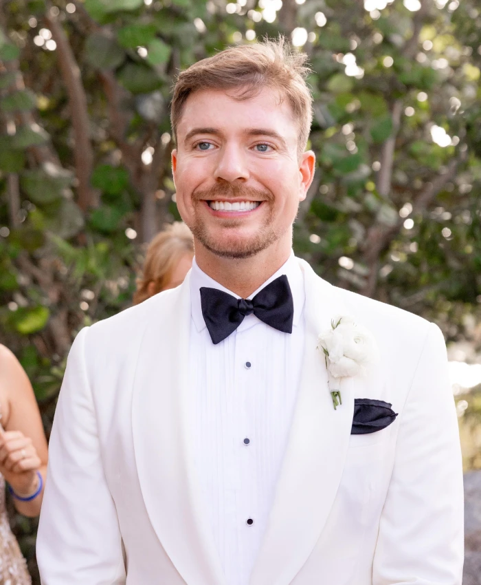 MrBeast Wedding 2026 White Suiting Blazer