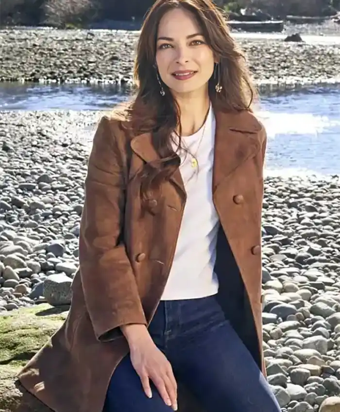 Murder In A Small Town Kristin Kreuk Suede Coat
