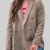 Murder In A Small Town Cassandra Mitchell Beige Blazer 1
