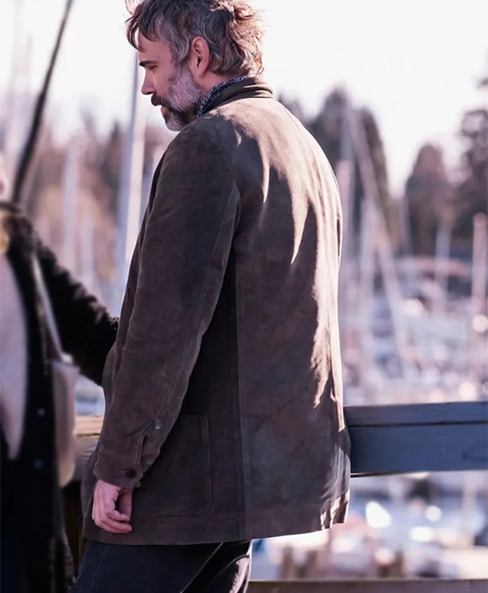 Murder In A Small Town Karl Alberg Green Suede Jacket