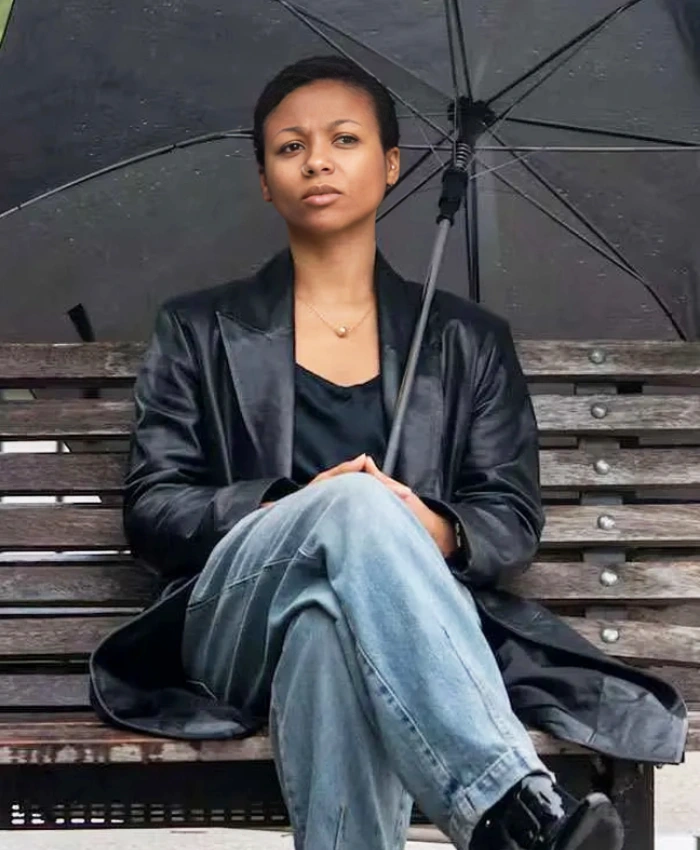 Harper Stern Industry S04 Black Leather Coat
