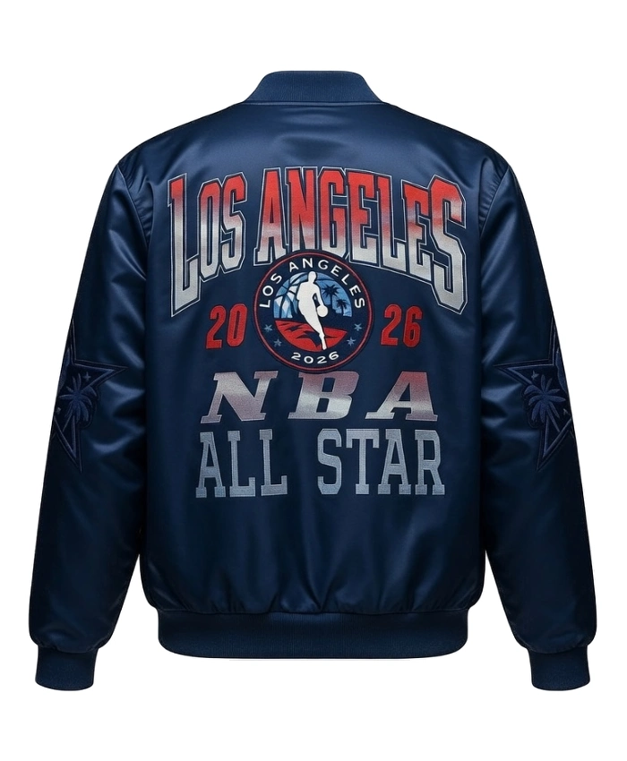 NBA All Star 2026 Los Angeles Sunset Satin Jacket