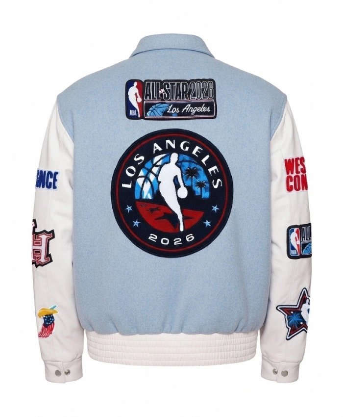 NBA All Star 2026 Wool And Leather Varsity Jacket