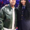 NBA All Star Game 2026 Ludacris Glossy Green Leather Jacket