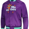 NBA All Star Game Hardwood Classics 1995 Throwback Full Snap Purple Jacket