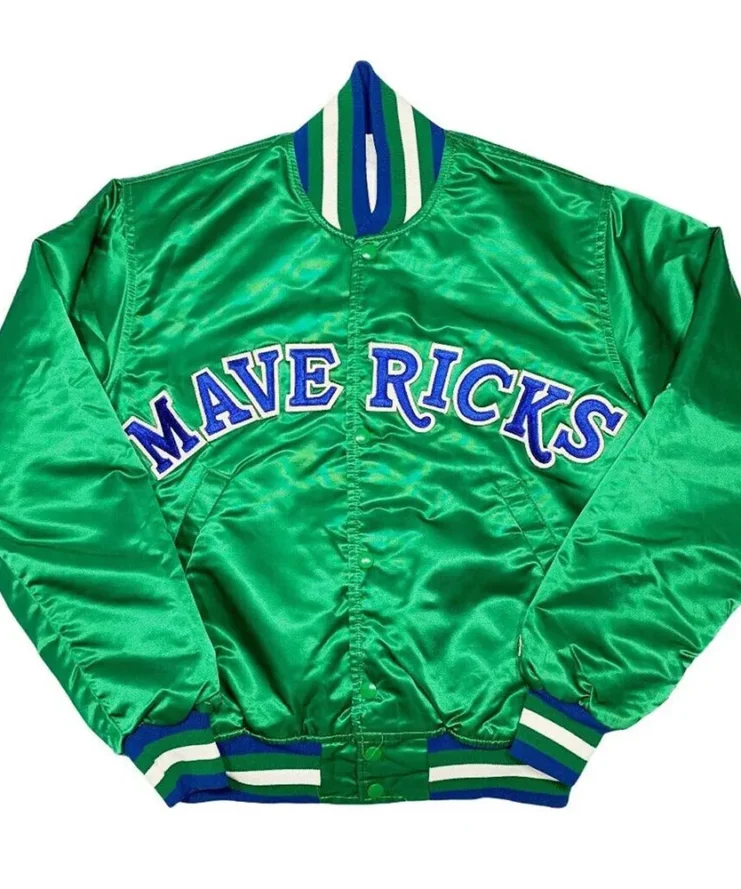 NBA Dallas Mavericks Green Satin Jacket