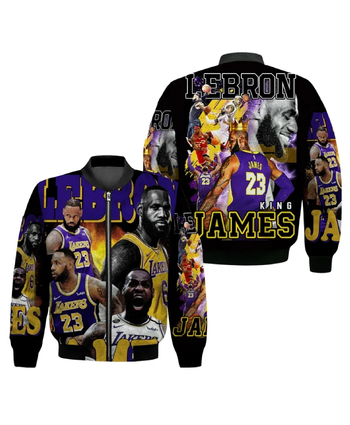 NBA Legend Lebron James Printed Bomber Jacket