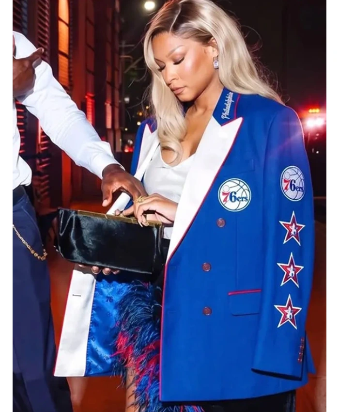 NBA Savannah James Philadelphia 76ers Blue Blazer