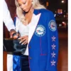 NBA Savannah James Philadelphia 76ers Double Breasted Blazer