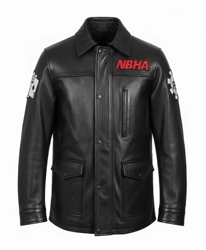 NBHA Open World Black Leather Jacket