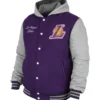 NE Los Angeles Lakers Purple Hoodie Jacket