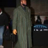 NFC Championship 2026 Los Angeles Rams Jared Verse Striped Green Trench Coat