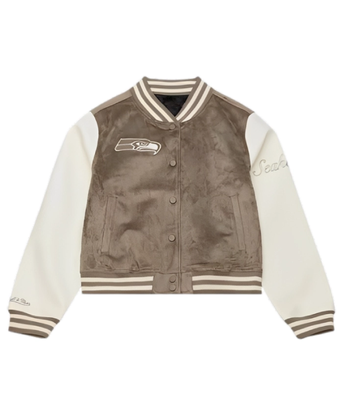 NFL 2026 Super Bowl 60 Santa Clara CA Seattle Seahawks Suede Varsity Jacket