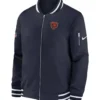 NFL Chicago Bears Navy Blue Sideline Coach Bomber Jacket For Sale
