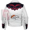 NFL Denver Broncos Cheerleaders White Fringe Jacket Unisex