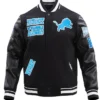 NFL Detroit Lions Retro Classic Black Varsity Jacket