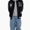 NFL Los Angeles Raiders World Champs Black Varsity Jacket