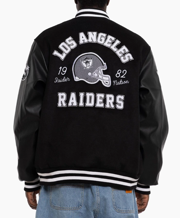 NFL Los Angeles Raiders World Champs Full Snap Black Jacket