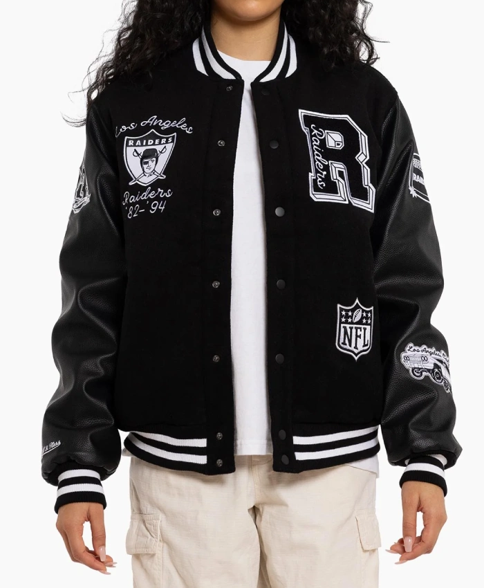 NFL Los Angeles Raiders World Champs Varsity Jacket