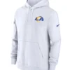 NFL Los Angeles Rams Sideline Club White Pullover Hoodie