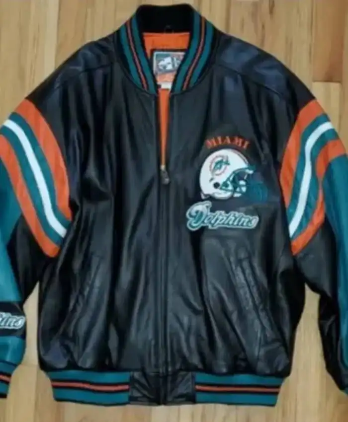 NFL Miami Dolphins Leather Jacket