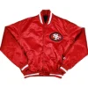 NFL San Francisco 49ers Red Satin Varsity Jacket