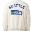 NFL Seattle Seahawks 2026 Cream Varsity Jacket