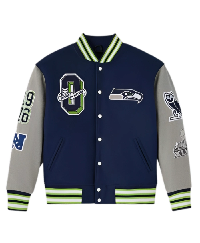 NFL Super Bowl 60 Santa Clara CA Seattle Seahawks Wool Varsity Jacket
