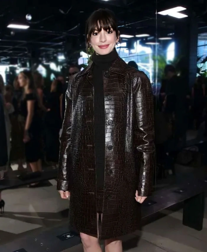 NFW Anne Hathaway Leather Coat