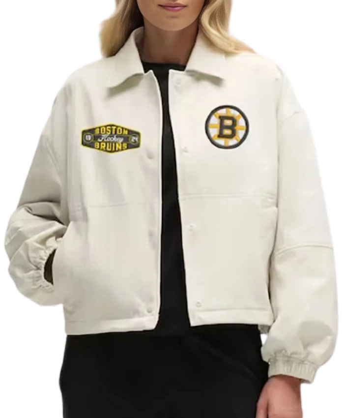 NHL 2026 TD Garden MA Boston Bruins Cream Jacket