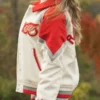 NHL Detroit Red Wings Centennial Season 100 Years Of Hockey Town White Wool Varsity Jacket