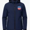 NWS Embroidered Blue Hooded Jacket Mens
