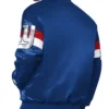 NY Giants Triple Option Varsity Blue Satin Jacket