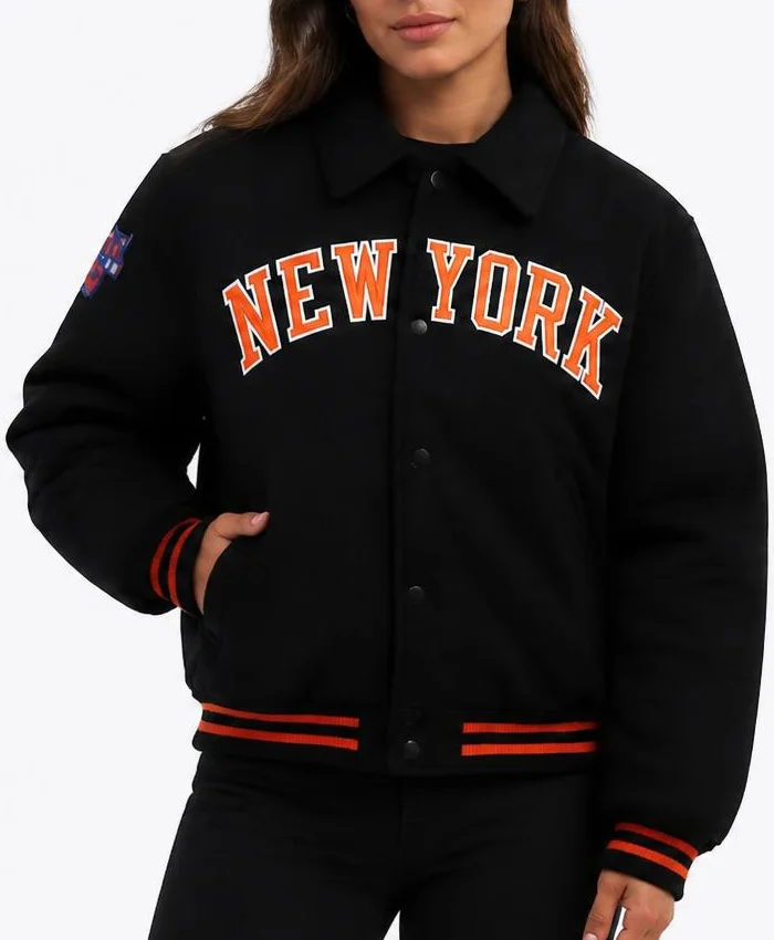 NY Knicks Raekwon Varsity Jacket Womens