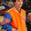 NY Knicks Timothee Chalamet Orange Game Jacket