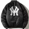 NY Yankees Black Bomber Varsity Jacket